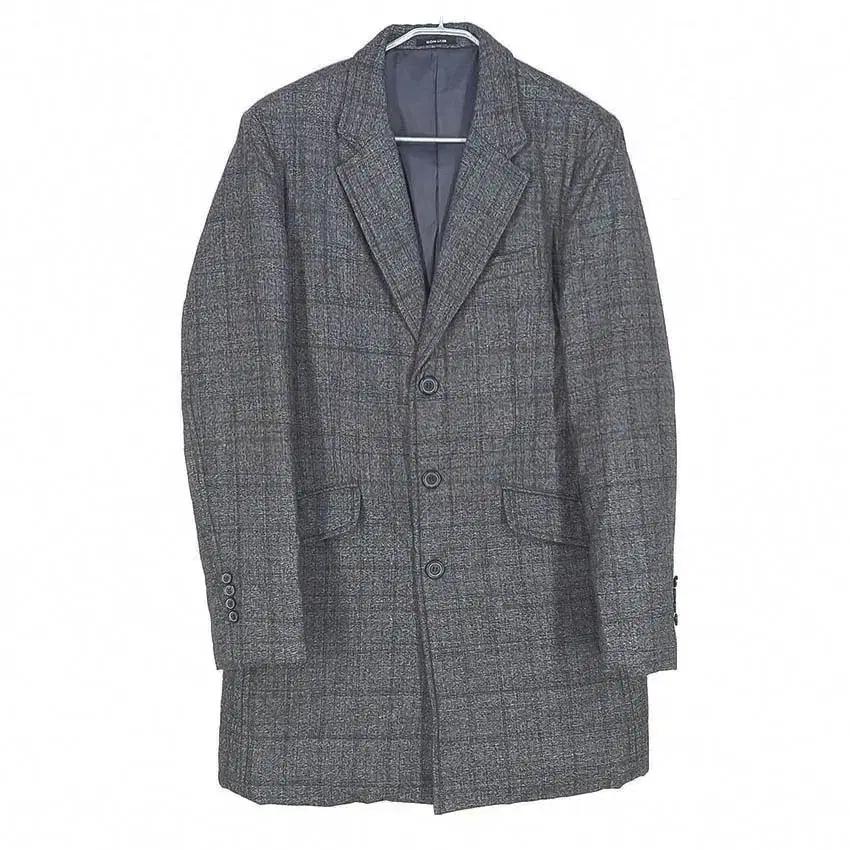 본지플로어 남 충전재 슬림핏 모직코트 다크그레이 (HU42755) 2