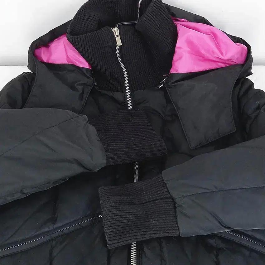 푸마 여성 후드탈부착 슬림 덕다운 숏패딩자켓 블랙 (HU42746) 4