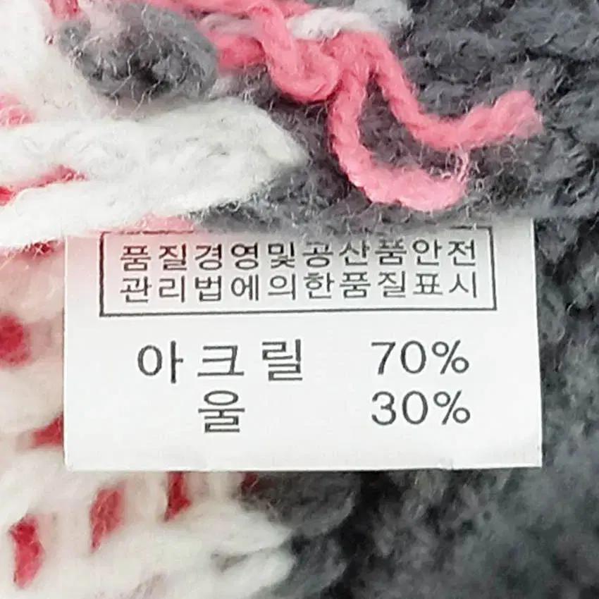 515 여성 배색 도톰 루즈핏 니트티 그레이F (HU42696) 6