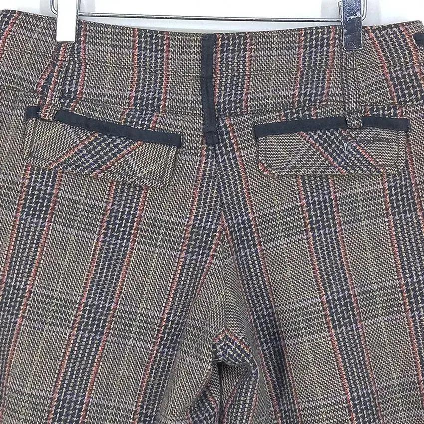 톰보이 여 체크 롤업 모직 4부팬츠 브라운 (HU27246) 6
