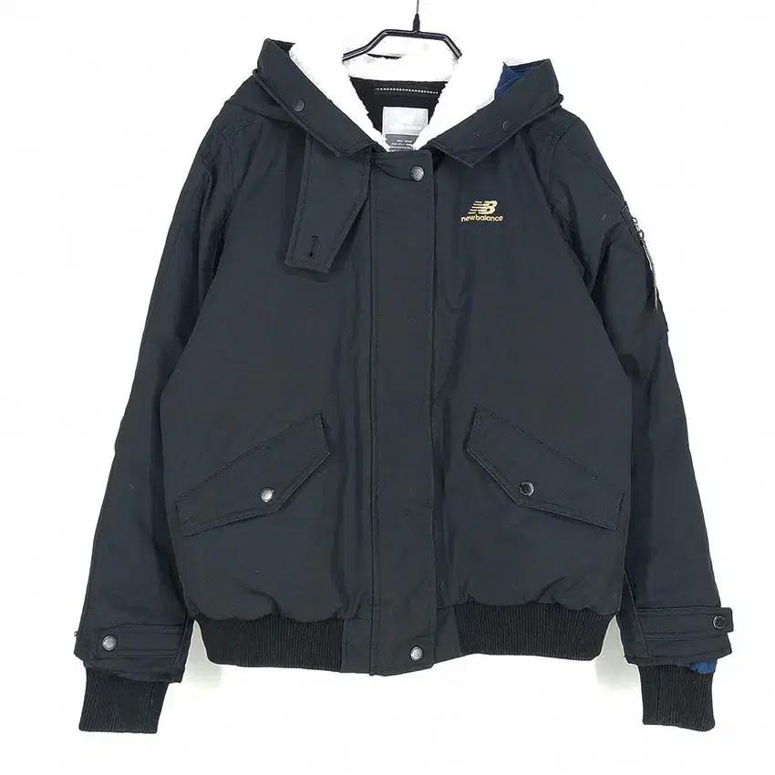 뉴발란스 여성 후드고정 덕다운패딩 블랙95 (HU35926) 2