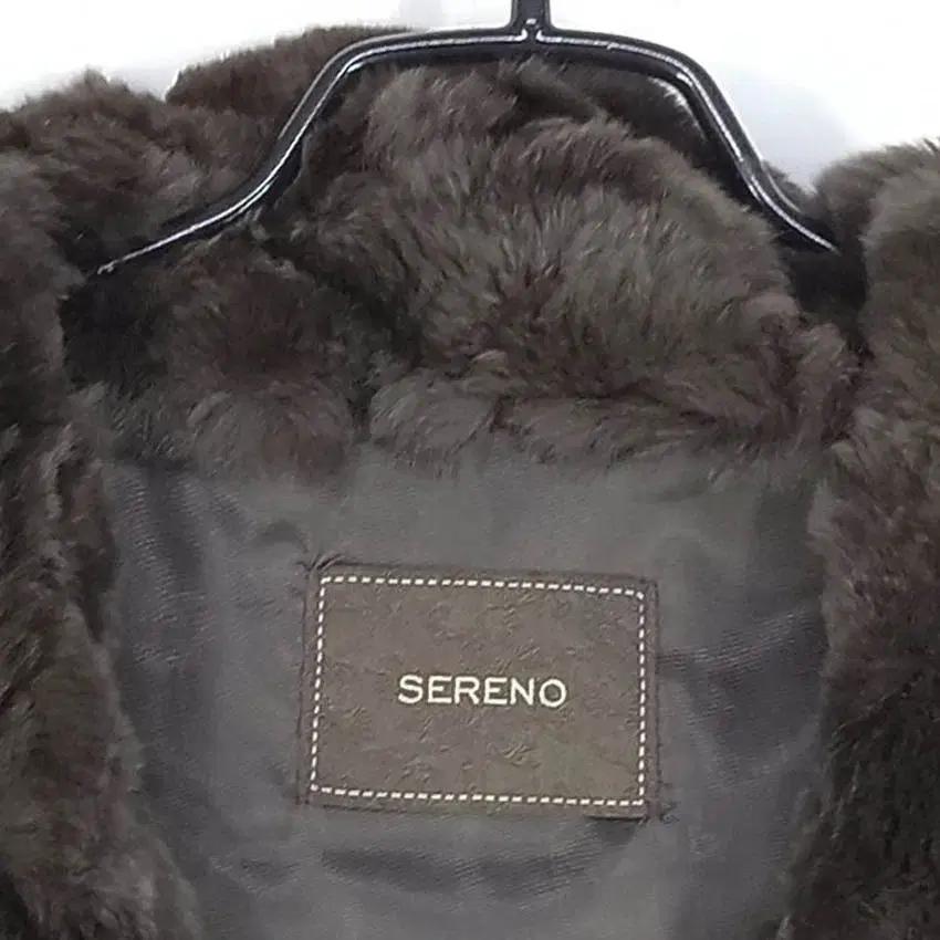SERENO 여성 민소매 렉스퍼 모피자켓 브라운90 (HU42230) 5