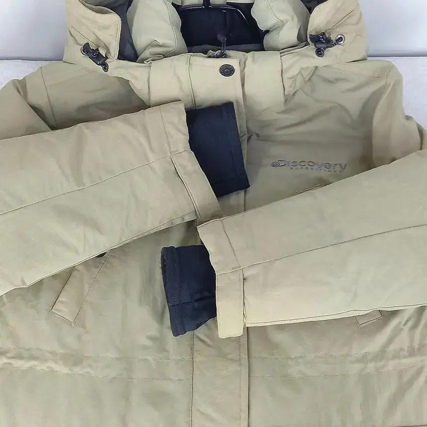 디스커버리 여 후드탈부착 덕다운 야상패딩 베이지 (HU27920) 6