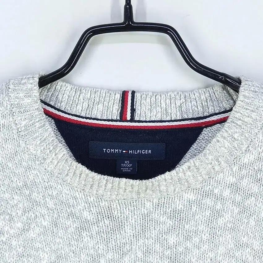 타미힐피거 여 보카시 라운드니트티 연그레이XS (HU29417) 7