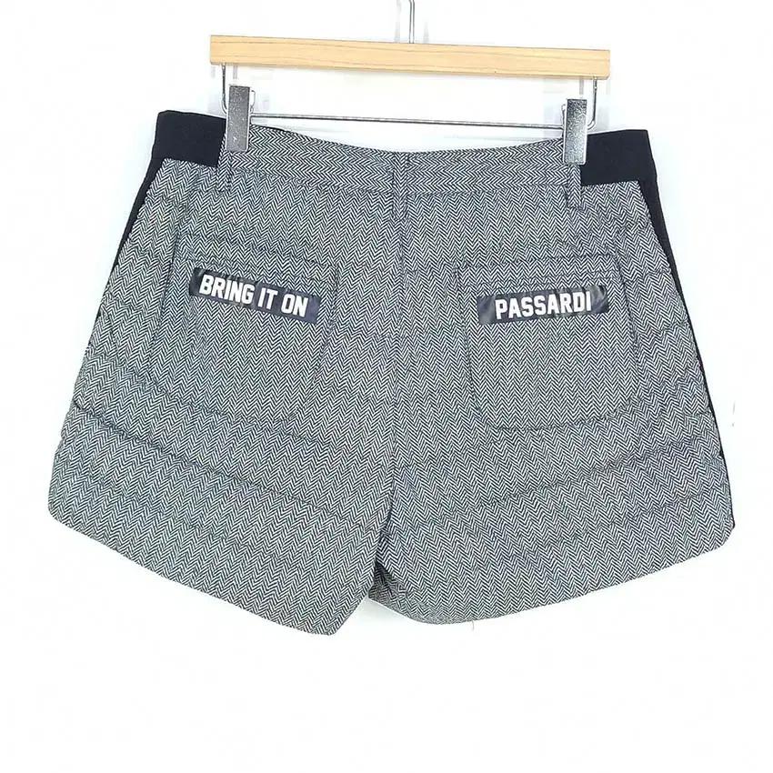 파사디 여성 헤링본 덕다운패딩 미니팬츠 챠콜 (HU41767) 3