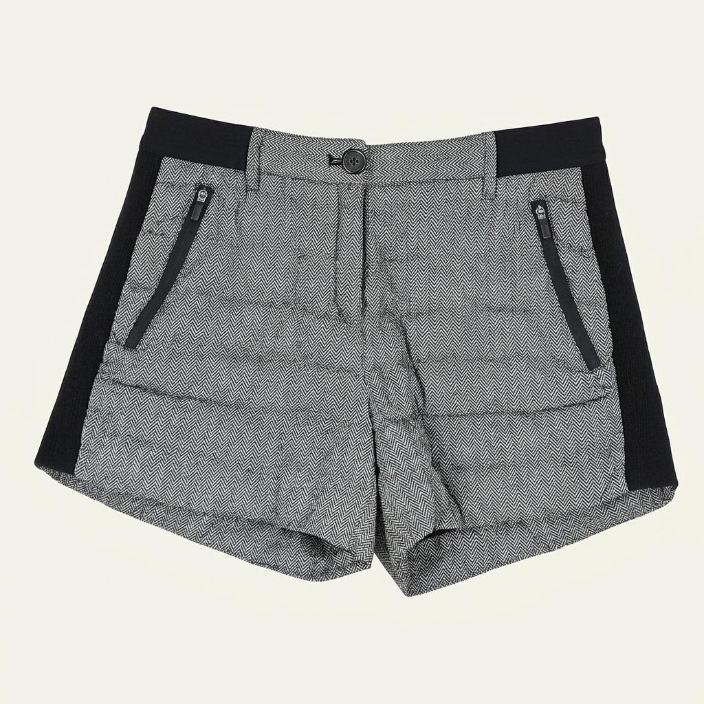 파사디 여성 헤링본 덕다운패딩 미니팬츠 챠콜 (HU41767) 1