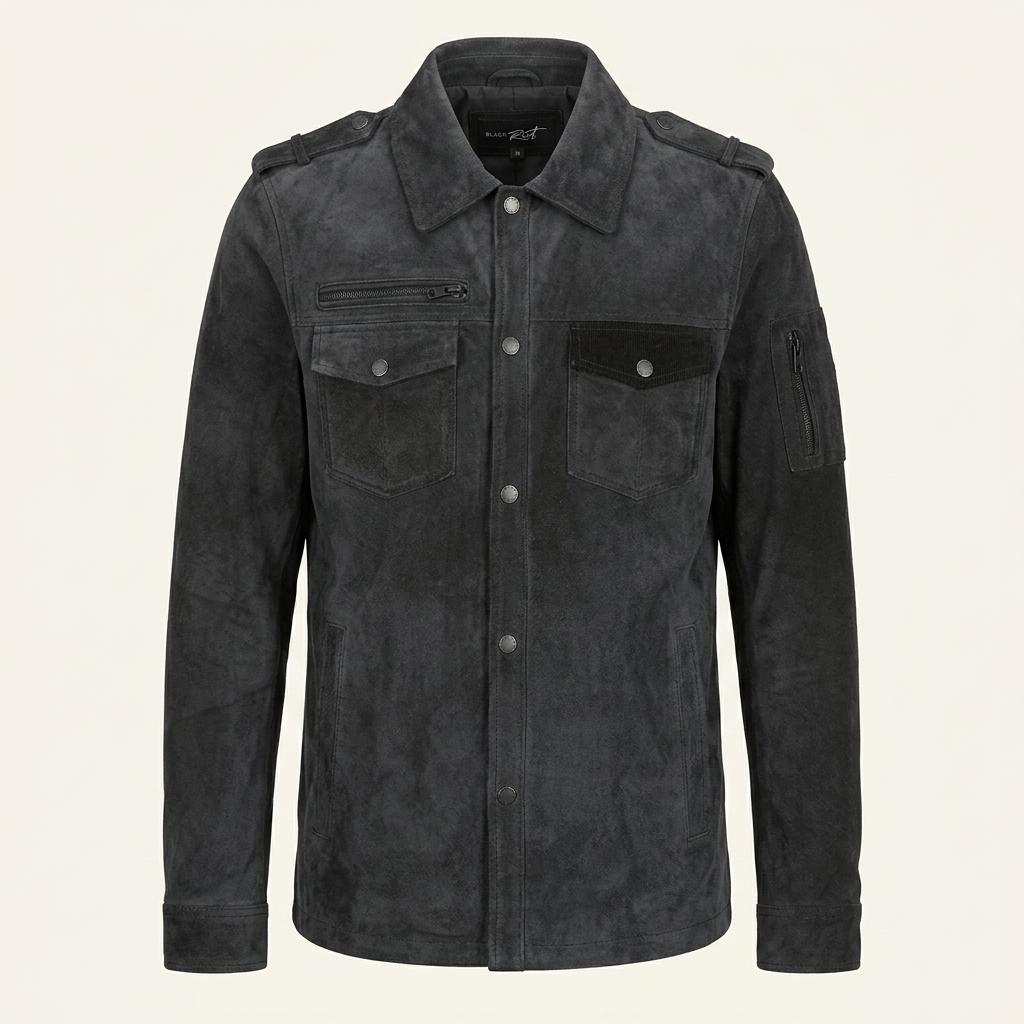BLACK RIVET 남성 추동 스웨이드자켓 다크네이비M (HU41162 1