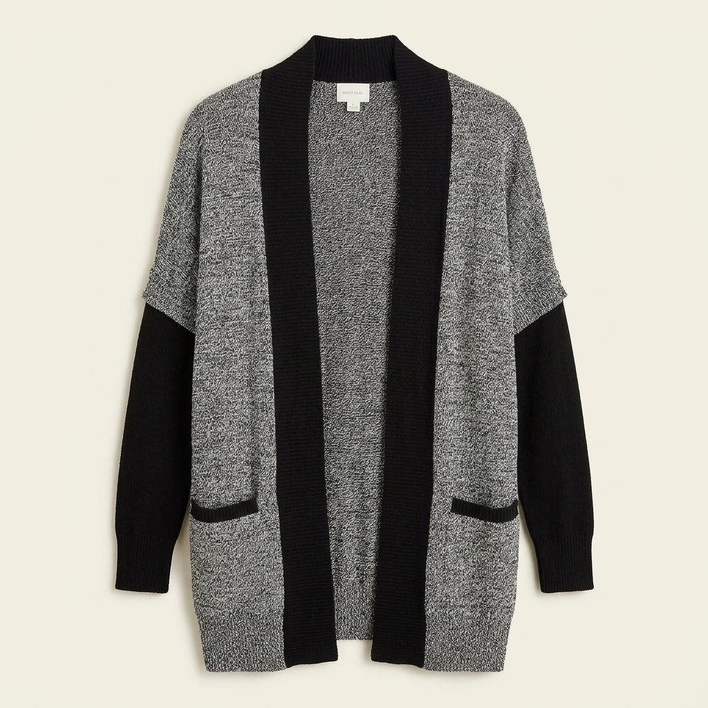 디케이앤와이 여성 추동 오픈 니트가디건 블랙66 (HU41157) 1
