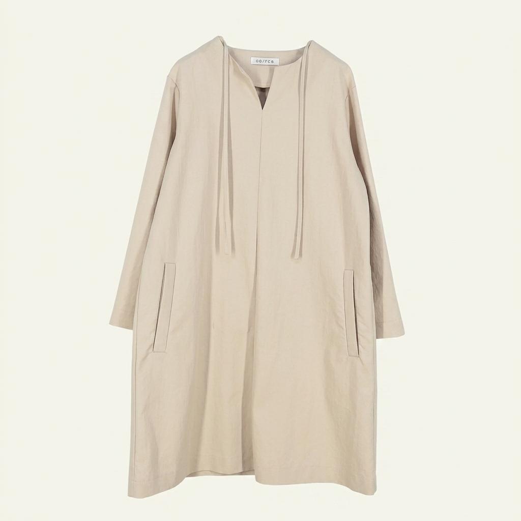 코르카 여성 춘추 포켓 루즈핏 미디원피스 베이지F (HU41156) 1