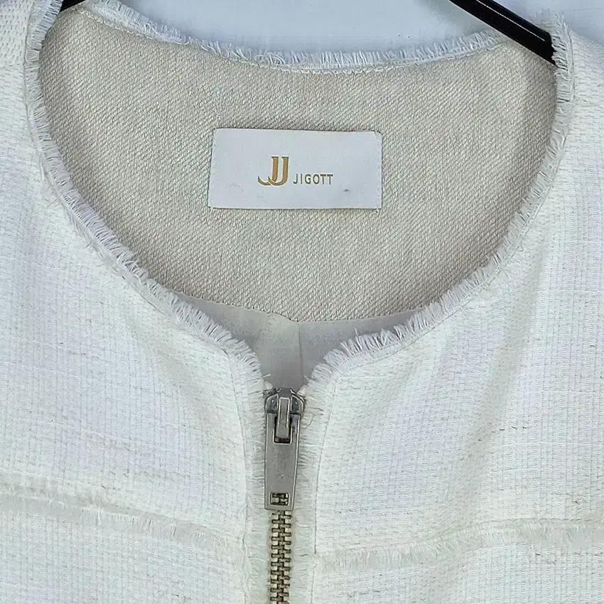 JJ지고트 여성 춘추 집업 하프자켓 아이보리 (HU40923) 5