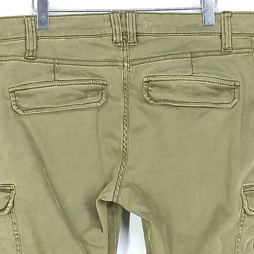 에이치앤엠 여성 스판끼 카고 면혼방 팬츠 카키76 (HU40840) 4