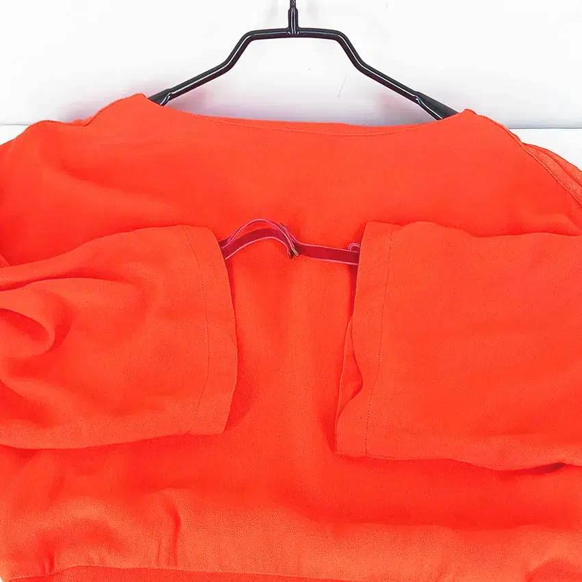 마쥬 여성 춘추 보트넥 7부소매원피스 오렌지2 (HU40663) 4