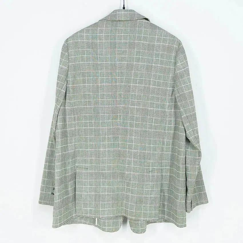 VIVIENNE 여성 얇은춘추 마혼방 체크자켓 그린90 (HU40653) 3