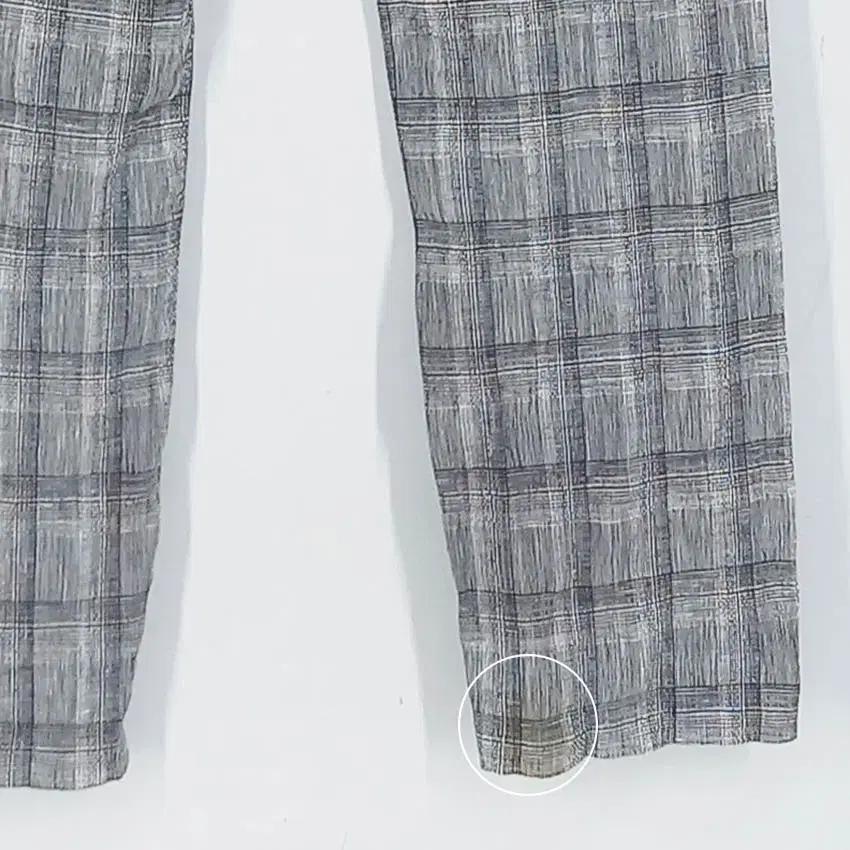 타임 남성 춘하 슬림핏 마혼방 체크 팬츠 그레이82 (HU40619) 7