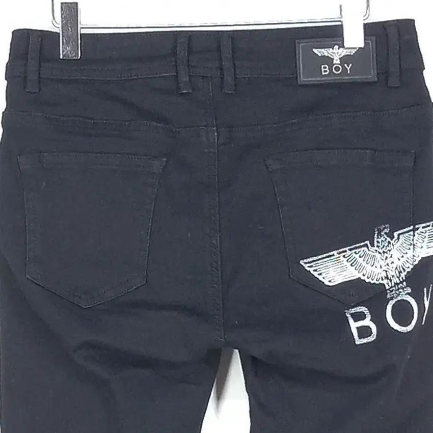 보이런던 여성 스판 프린팅 스키니데님팬츠 블랙26 (HU40589) 4