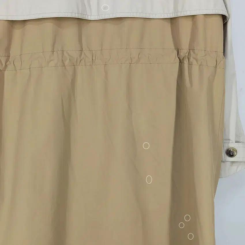노스페이스 여성 춘추 배색 트렌치코트 베이지95 (HU40459) 9