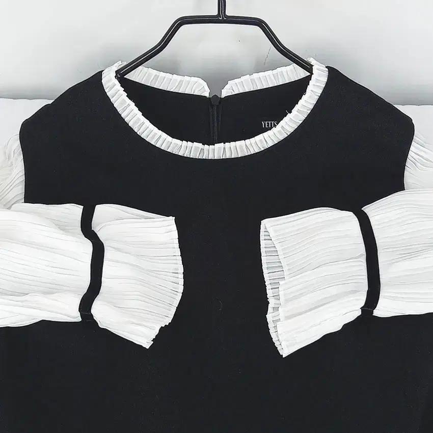 예츠 여성 춘하 소매쉬폰 폴리 미니원피스 블랙 (HU40363) 4