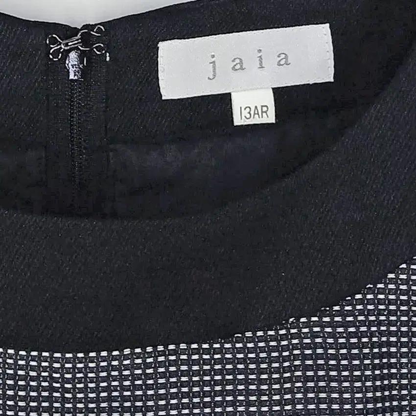 jaia 여 춘추 잔패턴 폴리 캡소매 원피스 블랙 (HU40362) 5