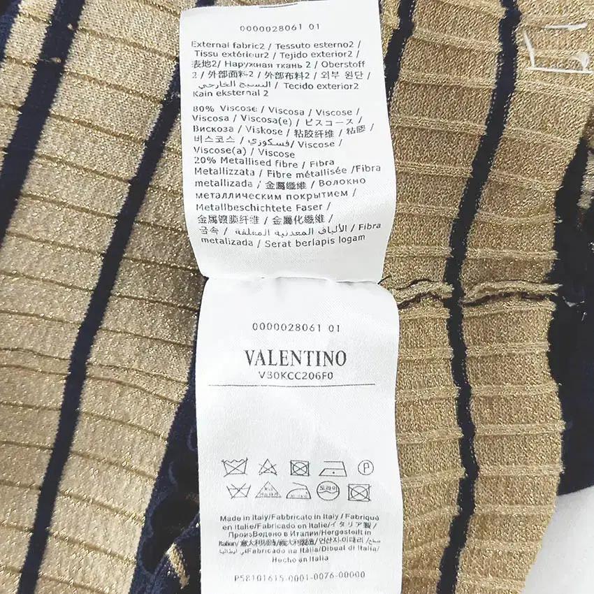 발렌티노 여 춘하 금사펄 반오프숄더 숏니트티 네이비 (HU40323) 7