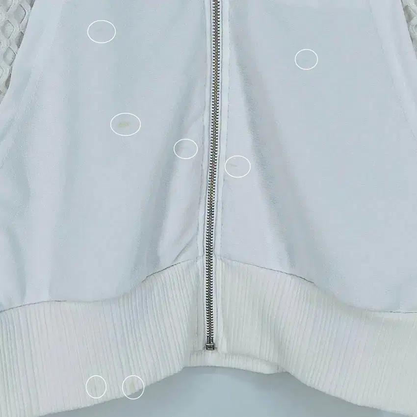 여성 패치 그물이중 집업자켓 아이보리M (HU40180) 6