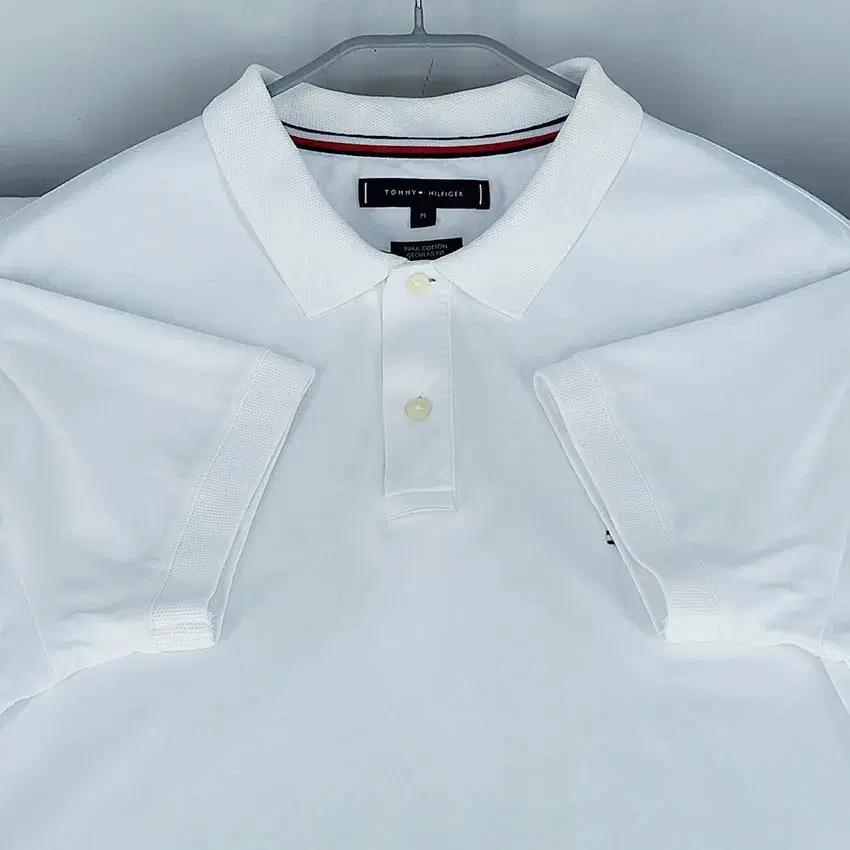 타미힐피거 남성 피마코튼 카라반팔티 화이트M (HU40147) 4