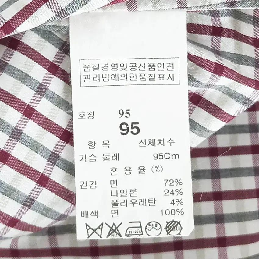 시스템 남성 춘추 약스판 슬림핏 긴팔셔츠 버건디95 (HU40045) 6