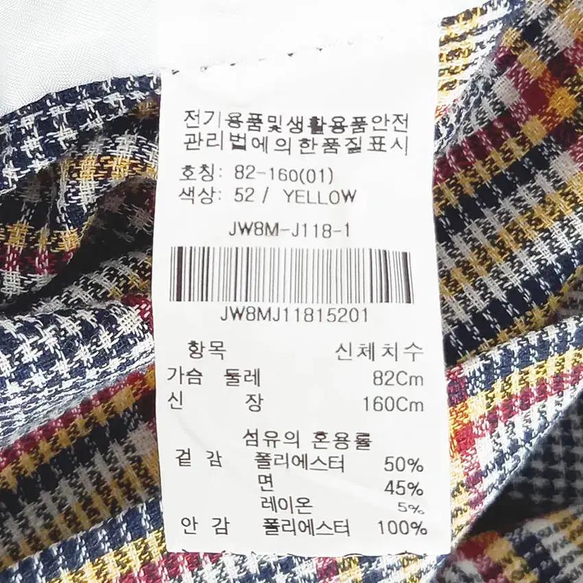 온앤온 여성 춘추 면혼방 수술 체크 자켓 네이비1 (HU40033) 6