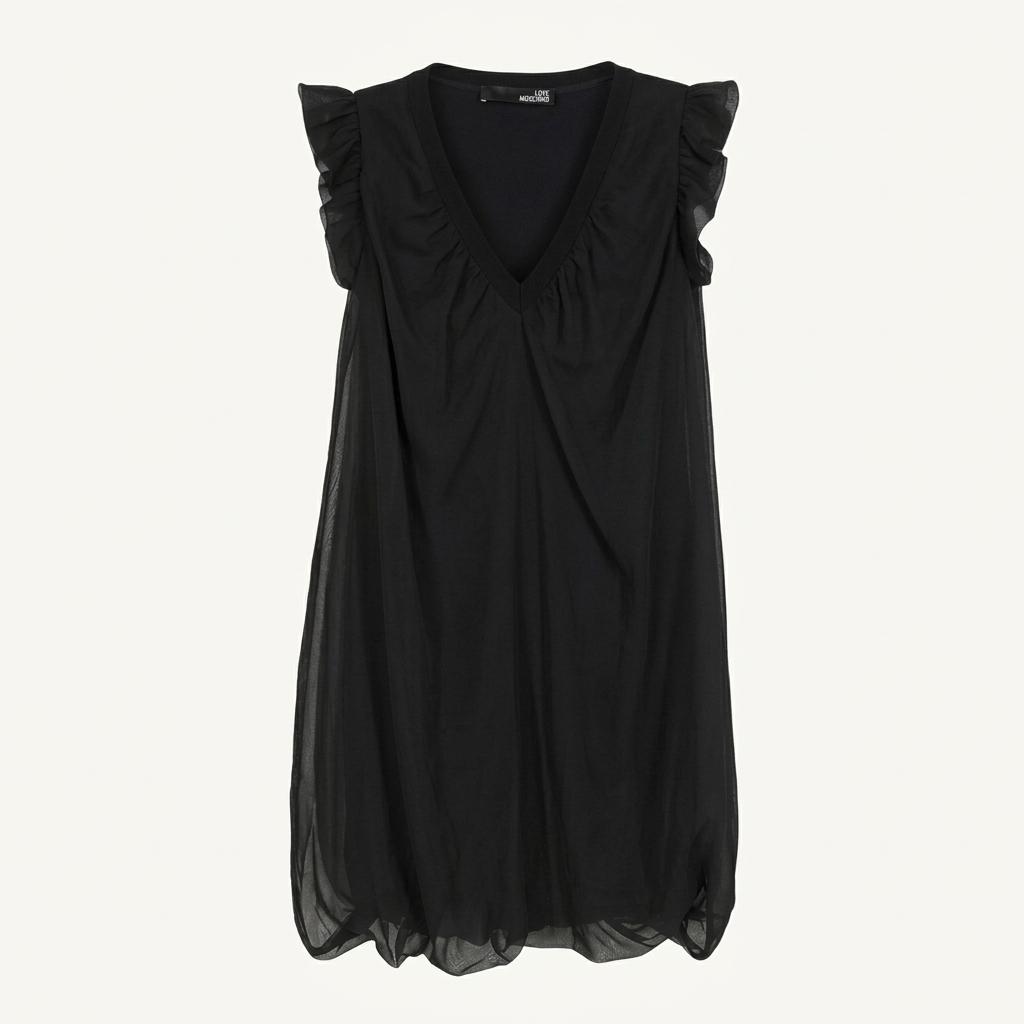 모스키노 여 약스판 벌룬 민소매 미니원피스 블랙 (HU32779) 1