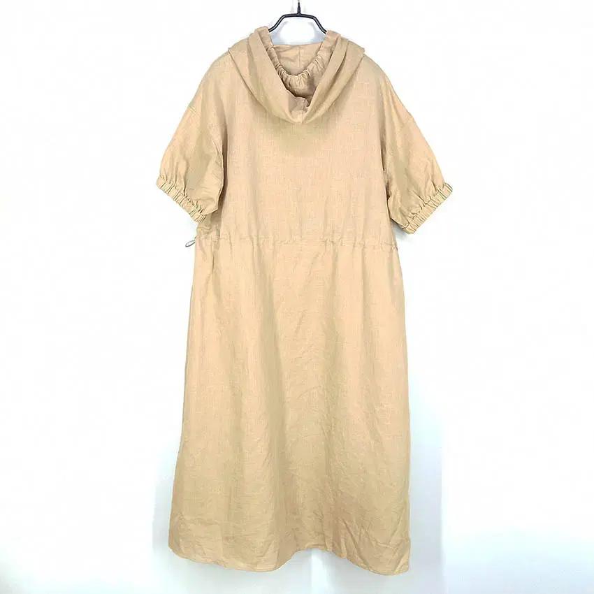 여성 춘하 스트링 후드 홑겹 미디원피스 베이지F (HU39952) 3