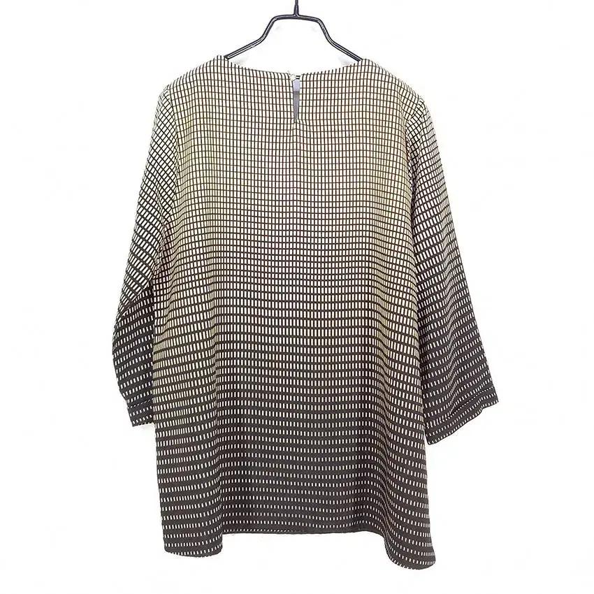 모스코나 여성 춘하 8부소매 블라우스 베이지 블랙95 (HU39938) 3