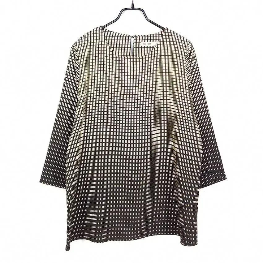 모스코나 여성 춘하 8부소매 블라우스 베이지 블랙95 (HU39938) 2