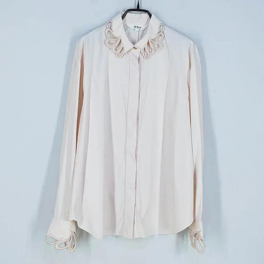 오즈세컨 여성 춘추 히든버튼 블라우스 톤다운핑크 (HU39931) 2
