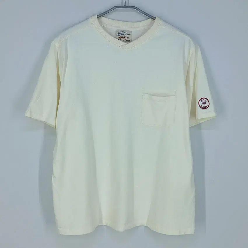 Maden Workwear 남 소매패치 반팔티 연노랑XL (HU23382 2