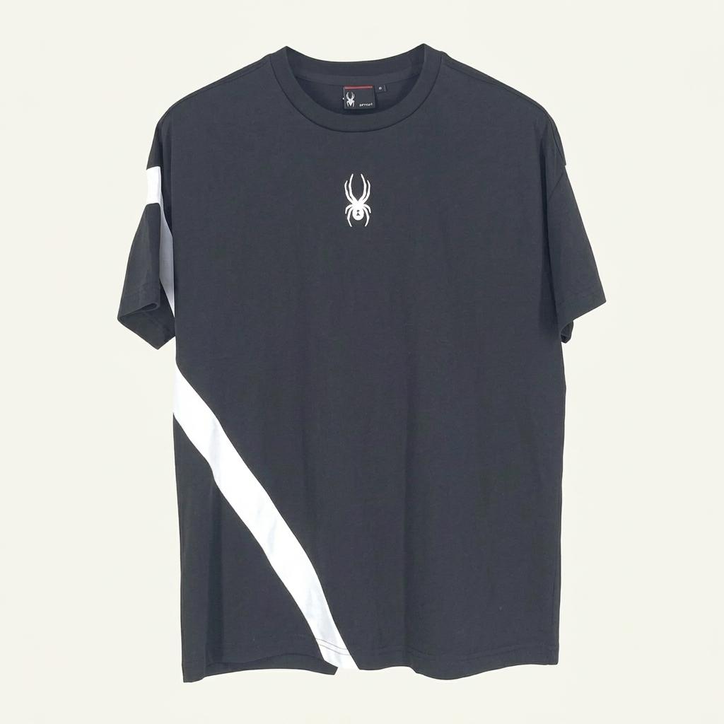 스파이더 남성 로고프린팅 라운드반팔티 블랙M (HU39866) 1