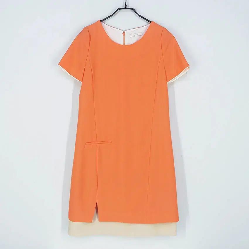 더아이잗 여성 여름 밑단이중 미니원피스 오렌지 (HU39847) 2