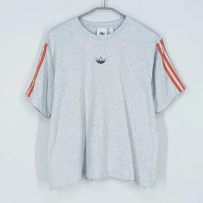 아디다스 여성 로고자수 반팔티 백멜란지 (HU39600) 2