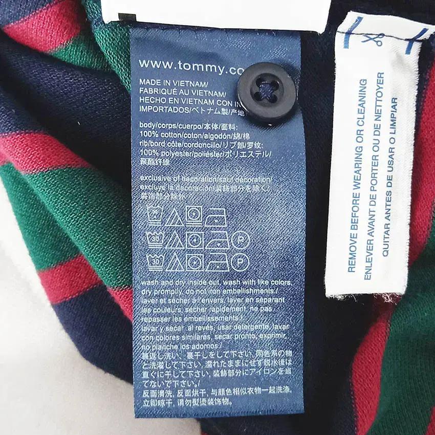 타미힐피거 남성 스트라이프 카라반팔티 네이비L (HU39553) 6