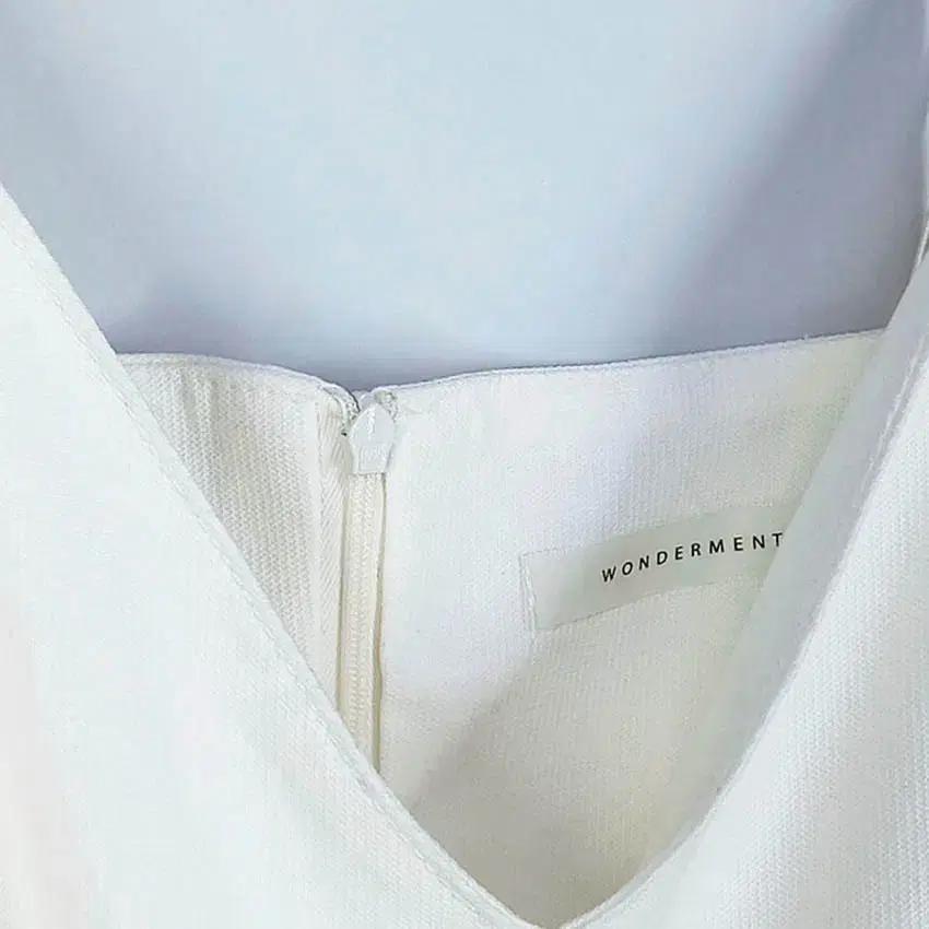 원더먼트 레이온혼방 랩끈 뷔스티에 롱원피스 크림 (HU39540) 7