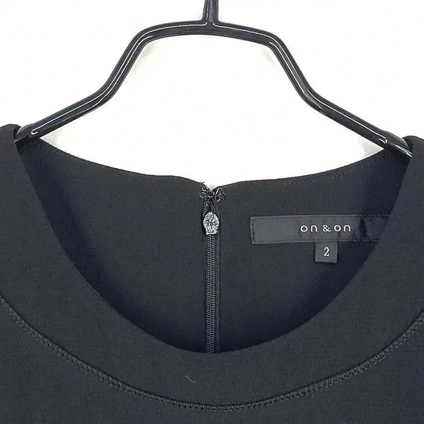온앤온 여성 소매시스루 반팔원피스 블랙 (HU39533) 5