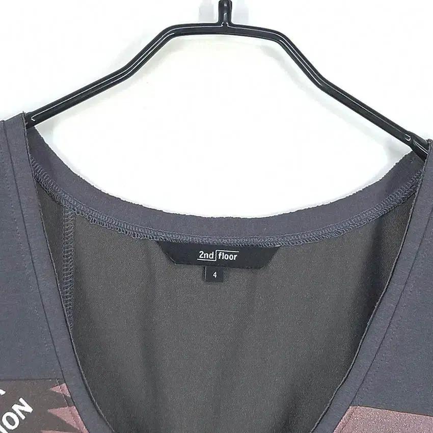 세컨플로어 여성 수술 언발 롱민소매티 다크그레이66 (HU39396) 5