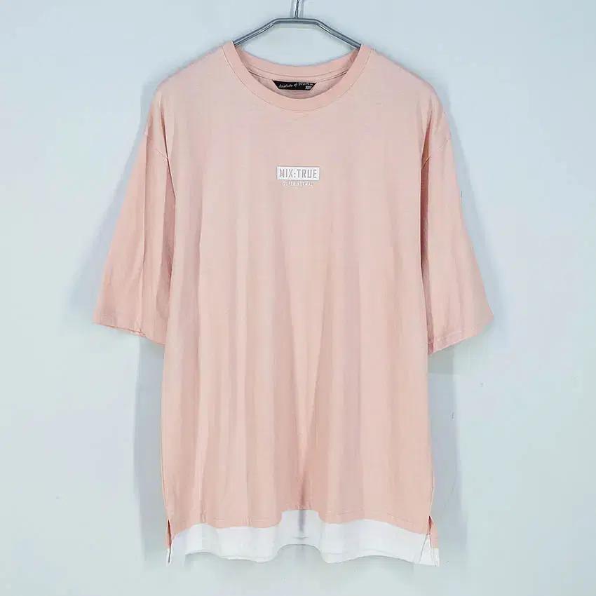조프 남성 미니프린팅 라운드반팔티 살구핑크105 (HU39324) 2