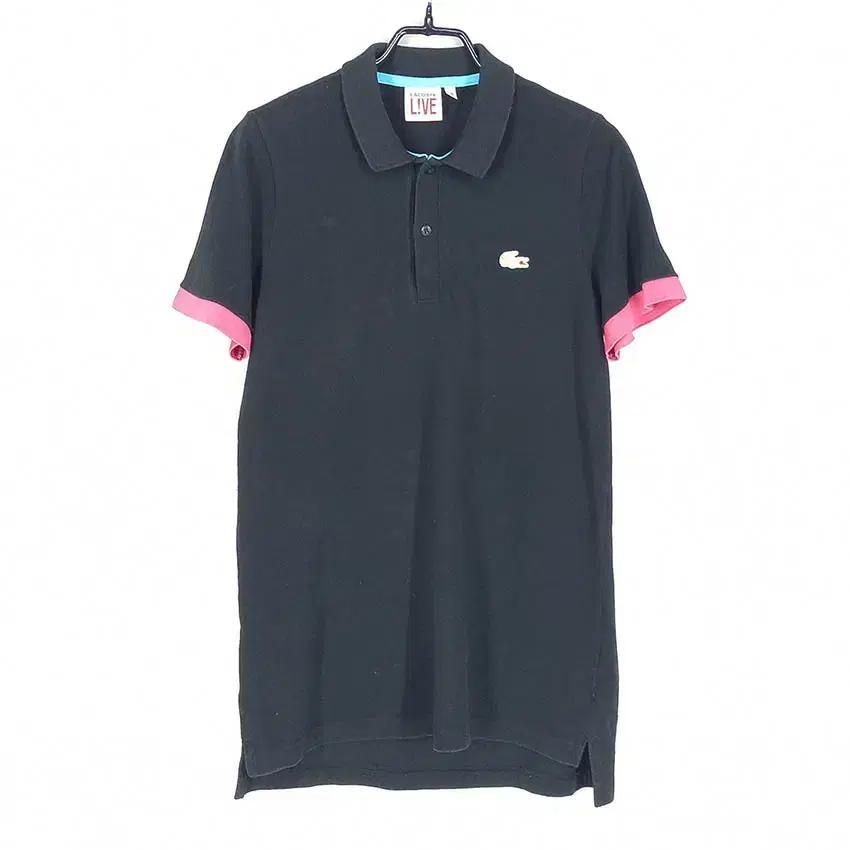 라코스테 여성 소매배색 카라반팔티 블랙 (HU39252) 2