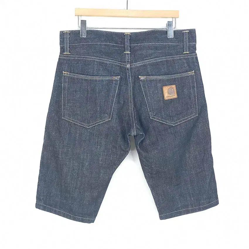 칼하트 여성 힙로고 버튼플라이 데님뱌바지 진청29 (HU39210) 3