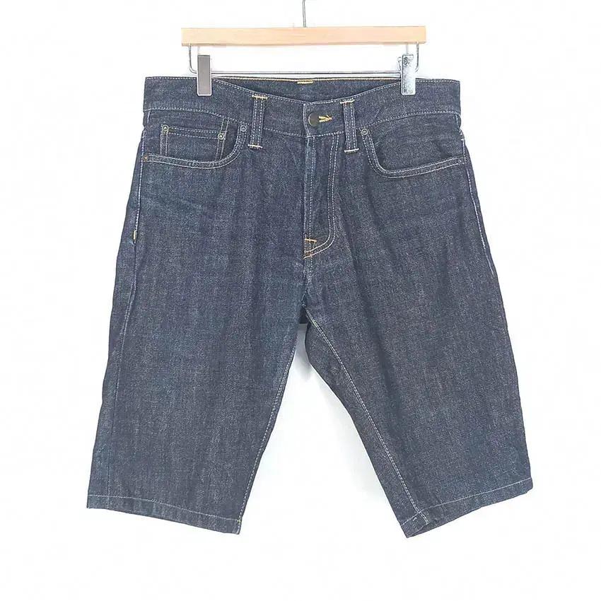 칼하트 여성 힙로고 버튼플라이 데님뱌바지 진청29 (HU39210) 2