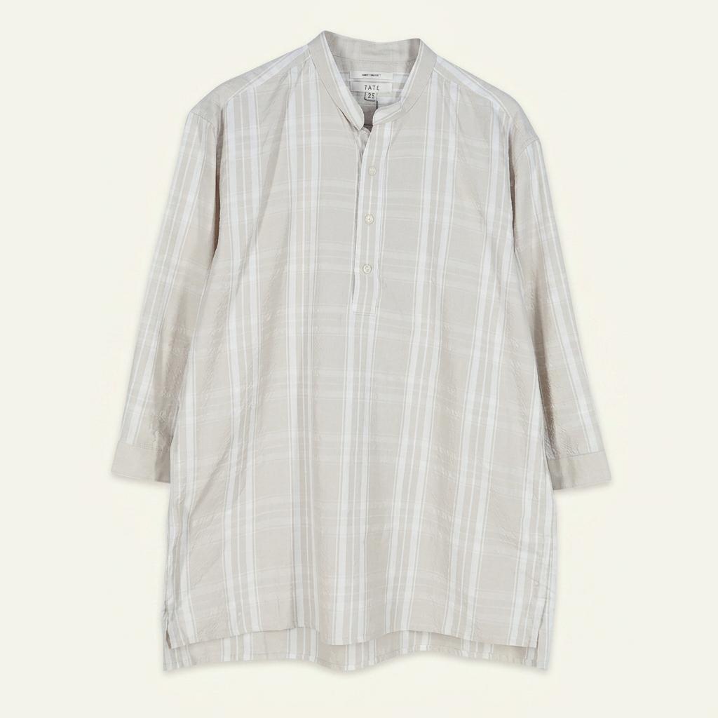 테이트 남성 차이나카라 지짐이셔츠 연베이지105 (HU39183) 1