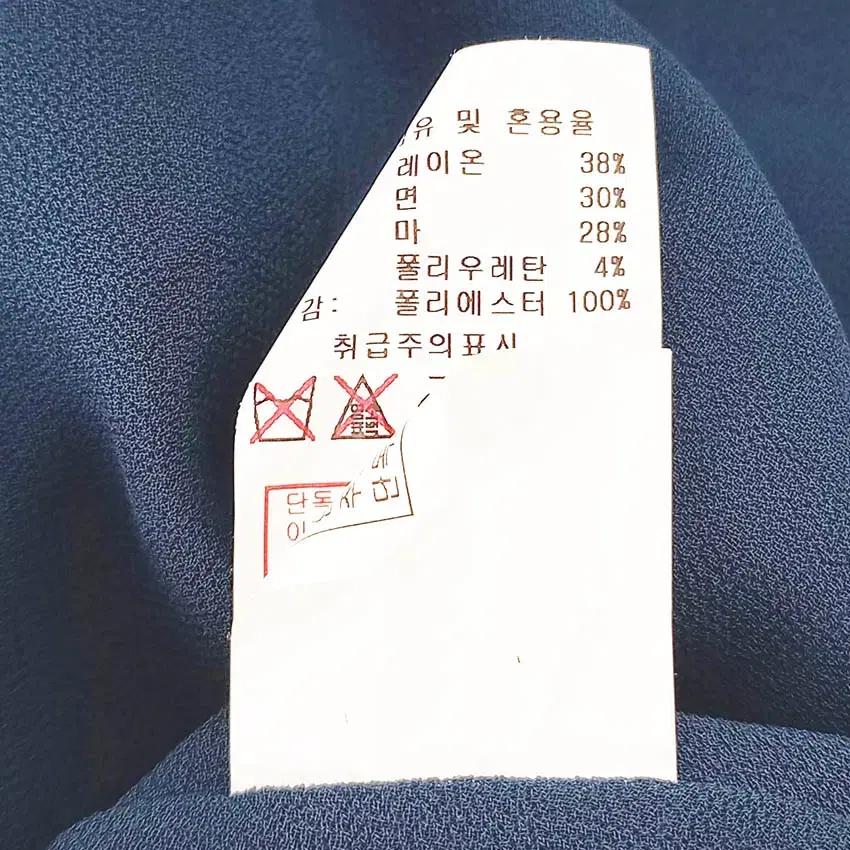 시슬리 여성 뒷밴딩 마혼방 롱 반팔자켓 청록91 (HU39171) 6
