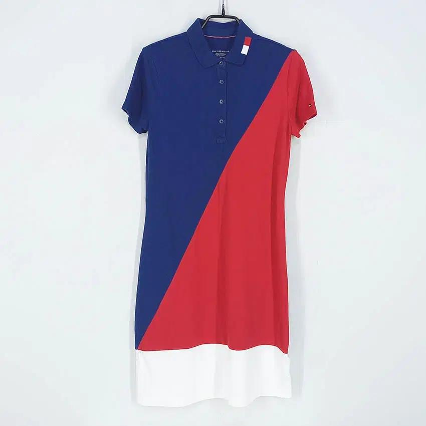 타미힐피거 여성 배색 반팔원피스 블루XS (HU39162) 2