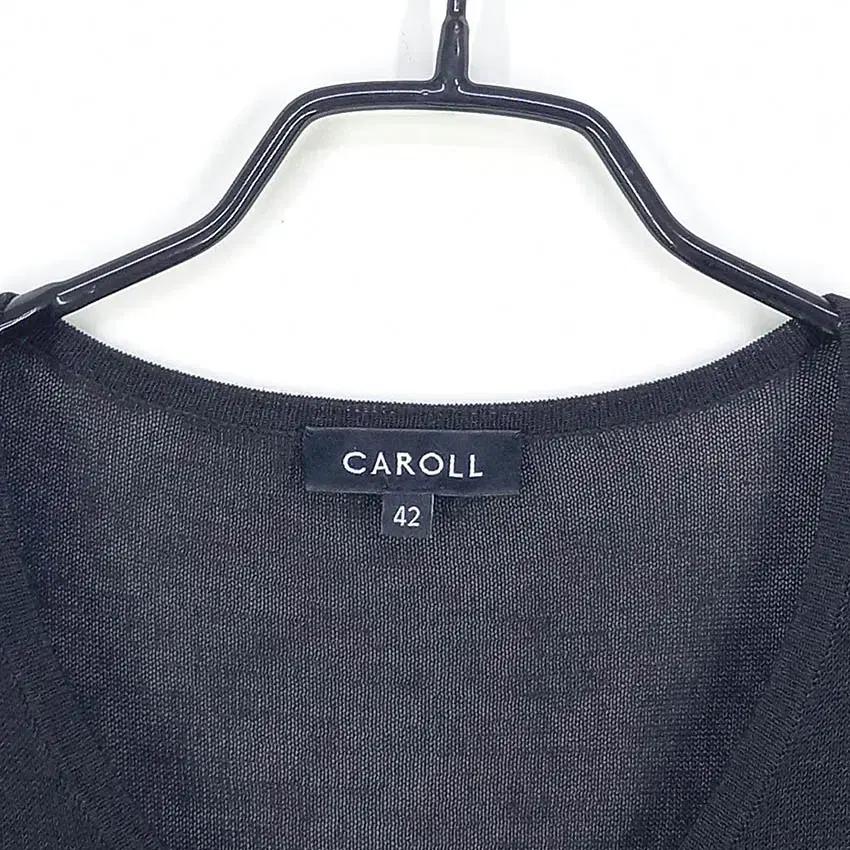 CAROLL 여 상단큐빅버튼 여름니트 숏가디건 블랙42 (HU39127) 5