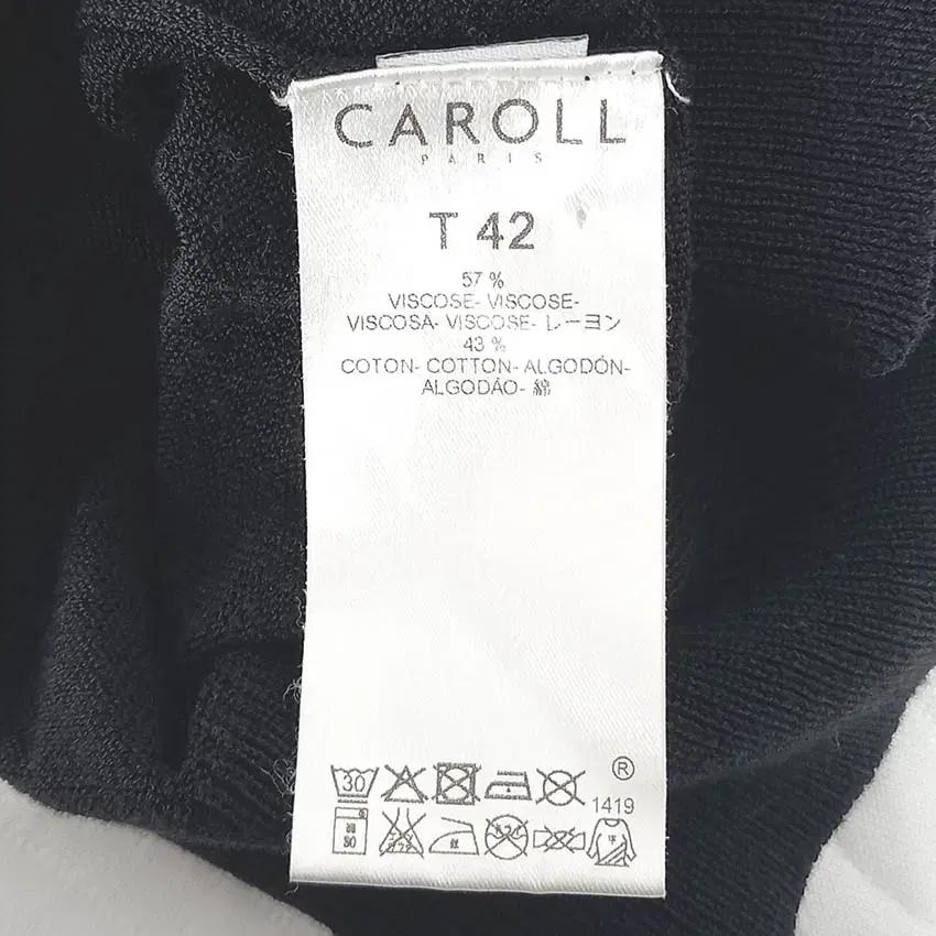 CAROLL 여 상단큐빅버튼 여름니트 숏가디건 블랙42 (HU39127) 6