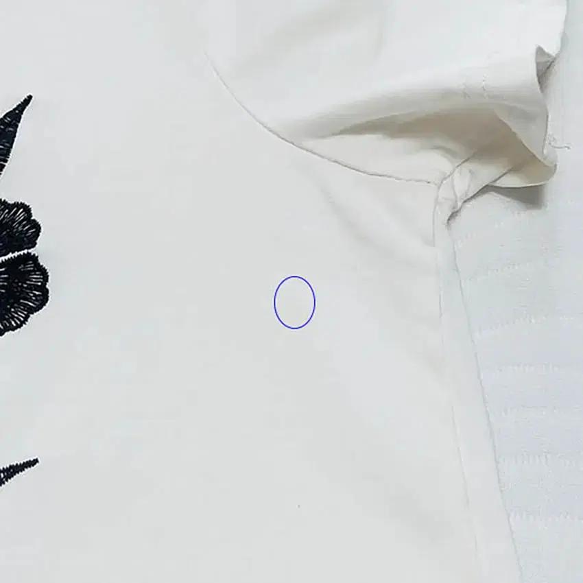 쏘시에 여성 플라워자수 라운드반팔티 연아이보리 (HU39094) 7